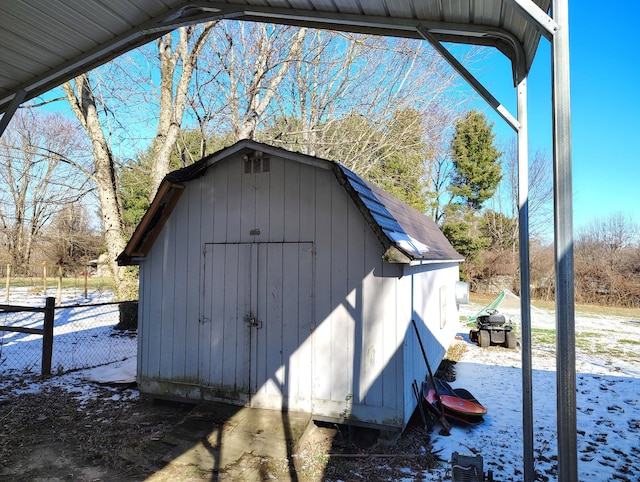 view of outdoor structure