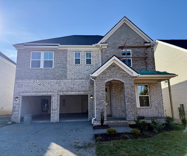 view of front facade with a garage