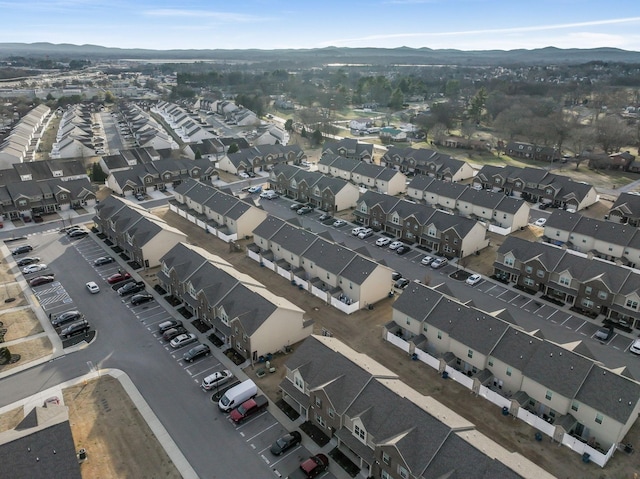 drone / aerial view with a mountain view