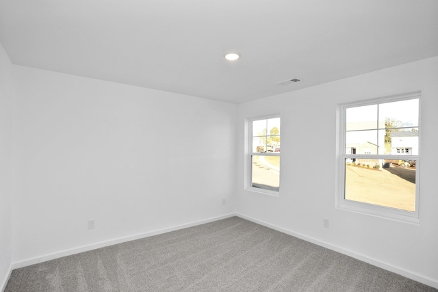 spare room with carpet and a healthy amount of sunlight