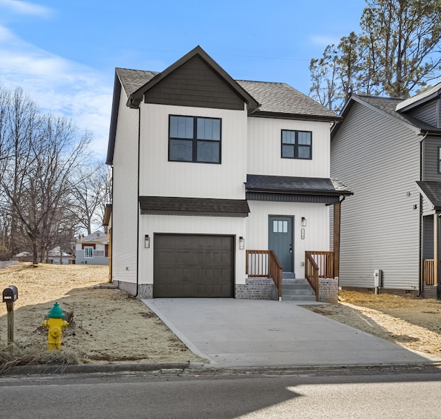 view of front of house featuring a garage