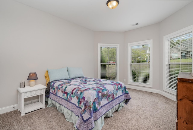 bedroom with carpet floors