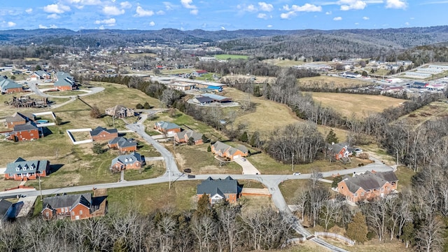 bird's eye view featuring a mountain view