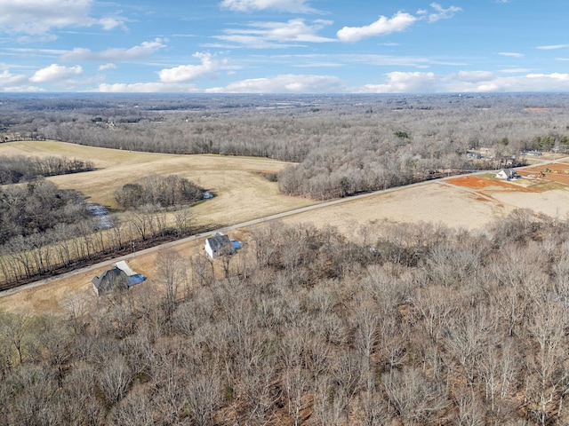 drone / aerial view featuring a rural view