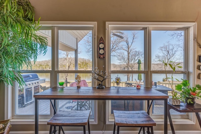 view of dining space