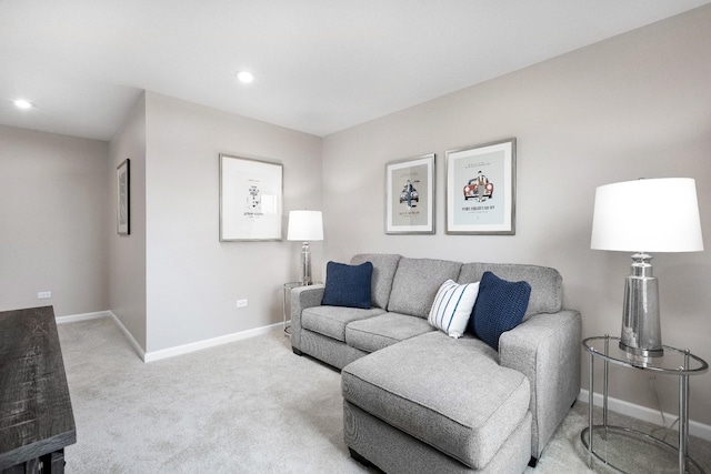 living room featuring carpet floors