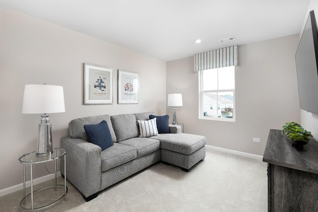 view of carpeted living room