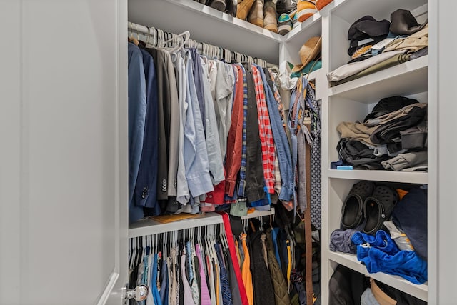 view of walk in closet