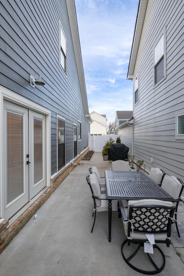 view of patio / terrace featuring area for grilling