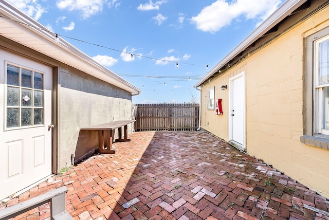 view of patio / terrace with fence