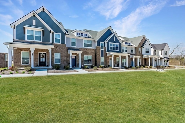 view of property with a front yard