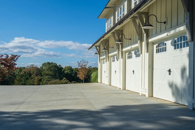 view of property exterior featuring a garage