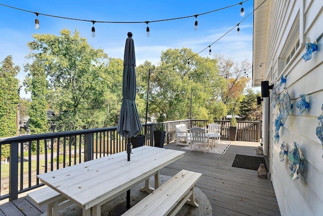 view of wooden deck