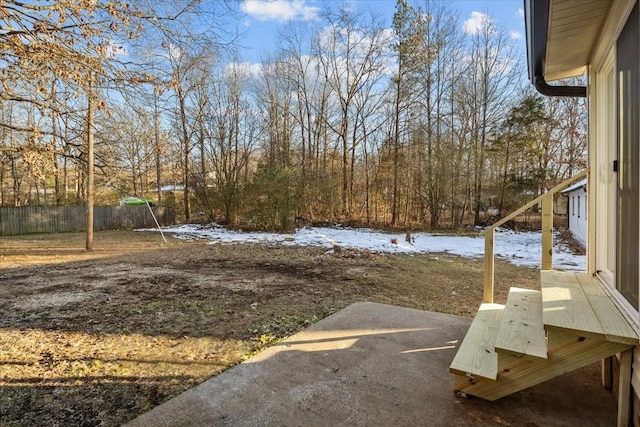 view of snowy yard