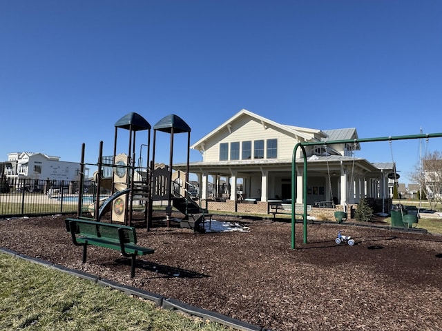 view of jungle gym