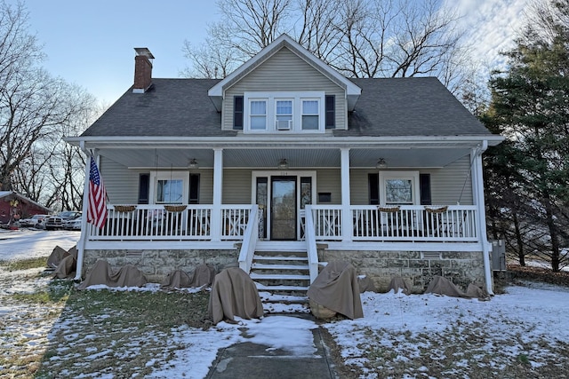 bungalow-style home featuring covered porch