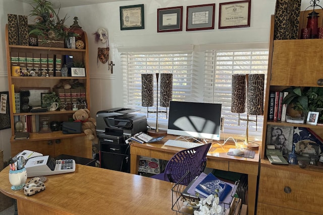 view of home office