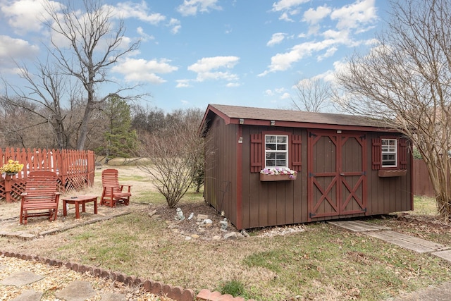 view of outdoor structure