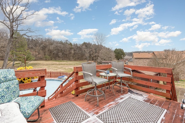 view of wooden terrace