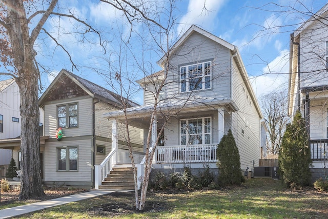 view of front of house with covered porch