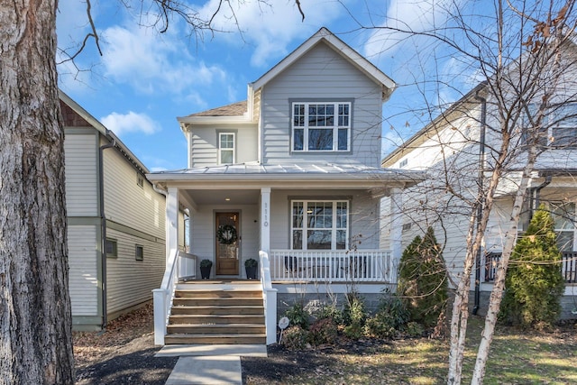 front of property featuring covered porch