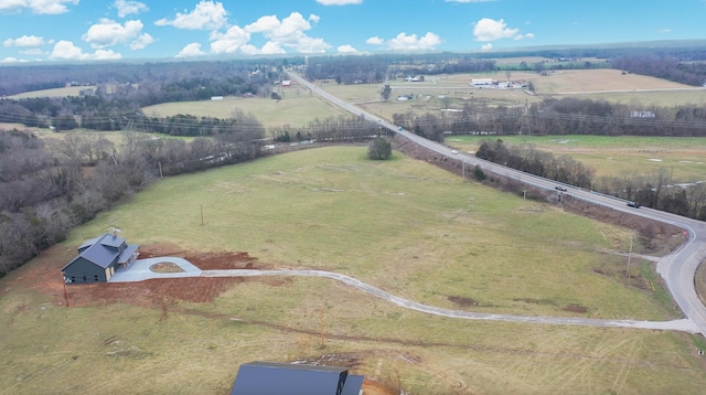 drone / aerial view featuring a rural view