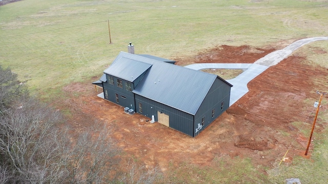 bird's eye view with a rural view