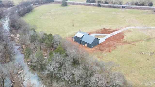 aerial view featuring a rural view