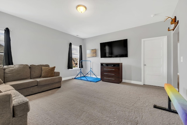 view of carpeted living room