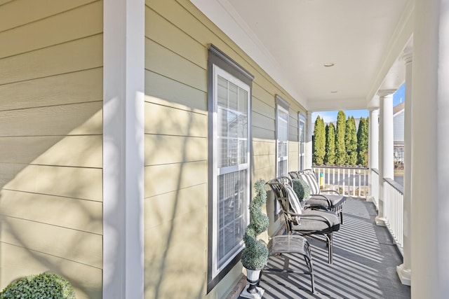 balcony with a porch