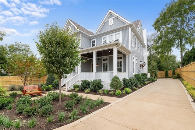 view of front of house featuring covered porch