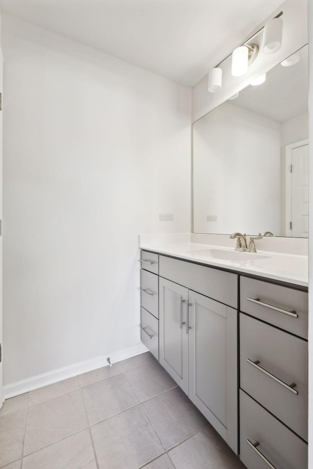 bathroom featuring tile patterned floors and vanity