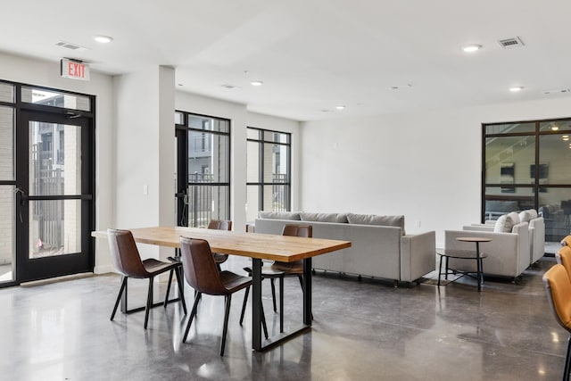 view of dining area