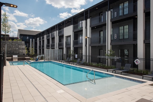 view of pool with a patio area