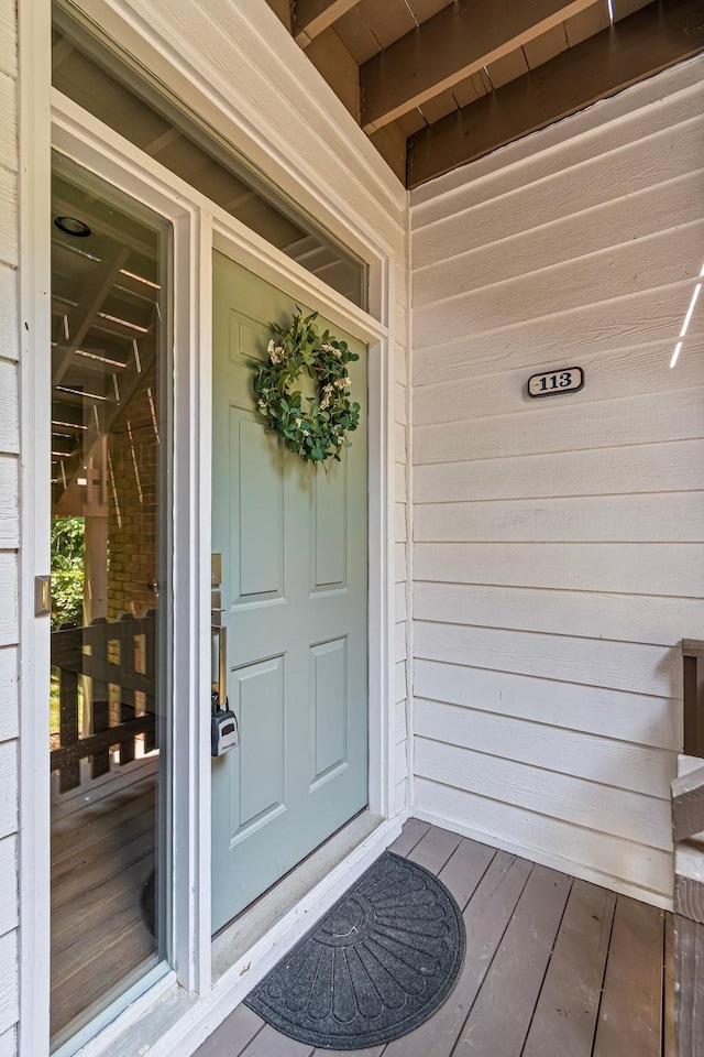 view of doorway to property