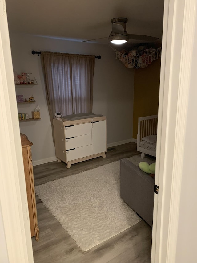 bedroom featuring light hardwood / wood-style floors