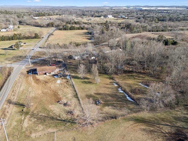 drone / aerial view featuring a rural view