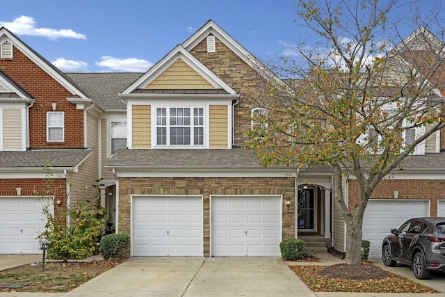 view of property with a garage