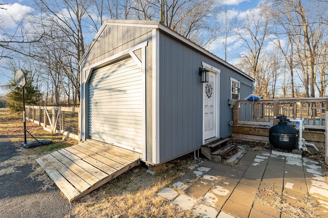 view of outbuilding