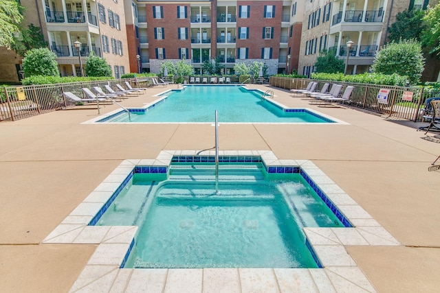 view of pool with a patio area