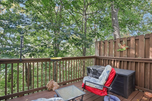 view of wooden deck