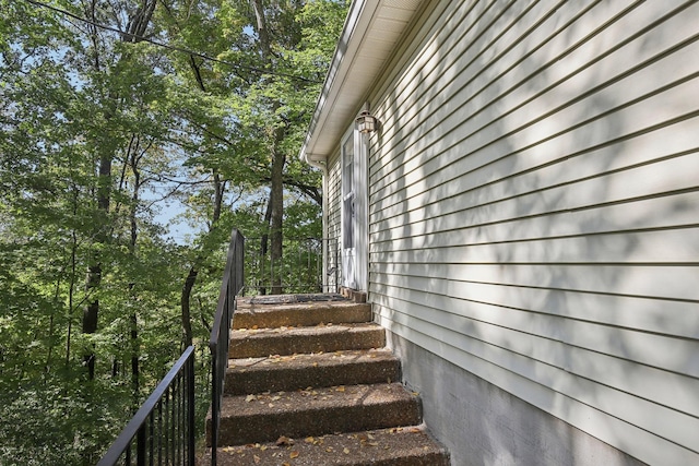 view of staircase