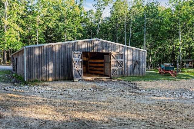 view of outdoor structure