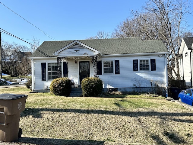 view of front of house with a front yard