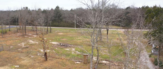 view of yard featuring a rural view