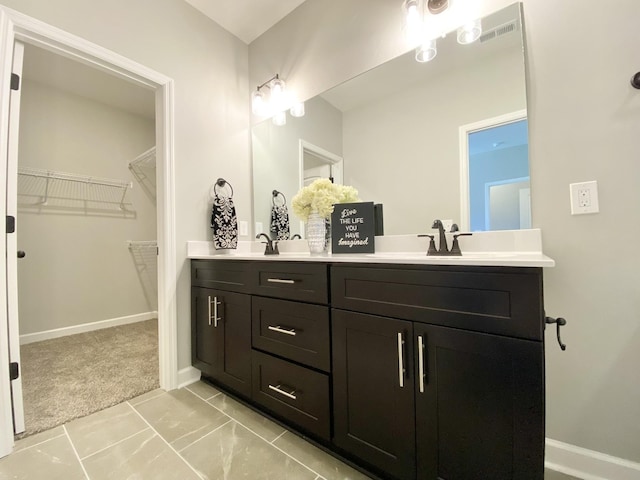 bathroom featuring vanity