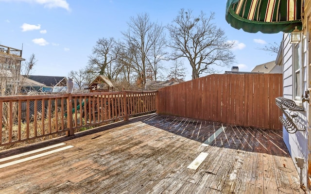 view of wooden deck