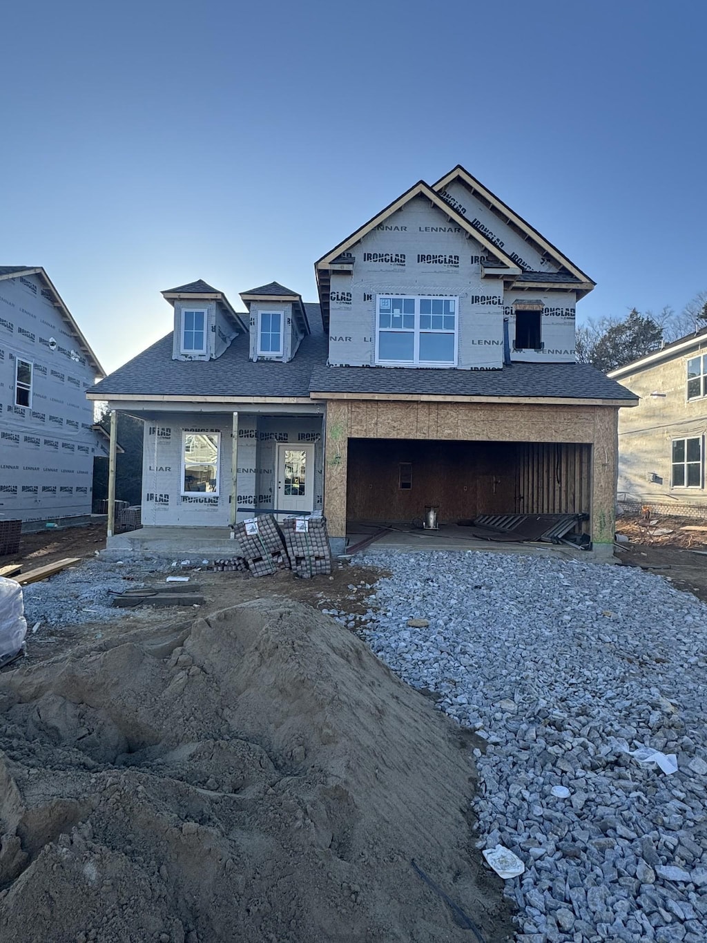 property in mid-construction with a porch