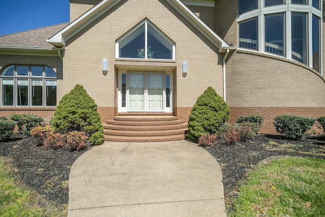 entrance to property with french doors