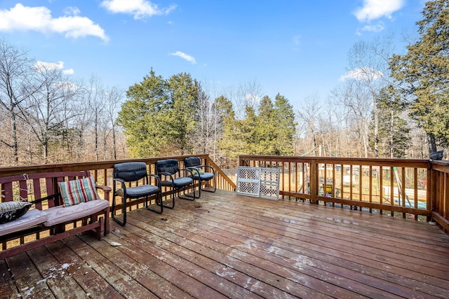 view of wooden terrace